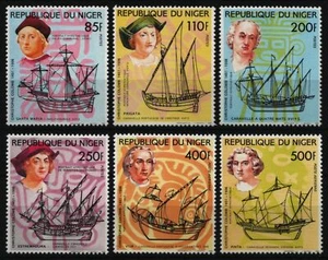 Niger 1991 - Mi-Nr. 1115-1120 A ** - MNH - Barcos / Barcos - Colón - Imagen 1 de 1