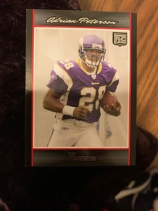 2007 BOWMAN ADRIAN PETERSON ROOKIE CARD #126