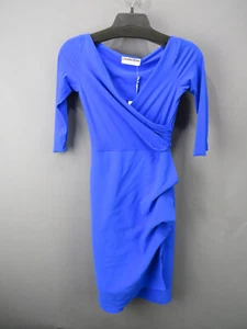 Chiara Boni La Petite Robe Florien Mix Faux Wrap Dress $695 Size 42 # 1A 2022 Bl - Picture 1 of 8