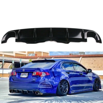Diffuser for Acura TSX Honda Accord 8 2008 - 2013 Rear Bumper Body Kit Lip Skirt - Image 1 of 4