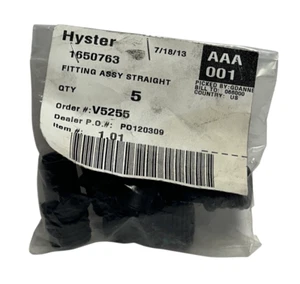 5 HYSTER 1650763 / HY1650763 OEM STRAIGHT FITTING ASSY FOR FORKLIFT NSNP - Picture 1 of 2