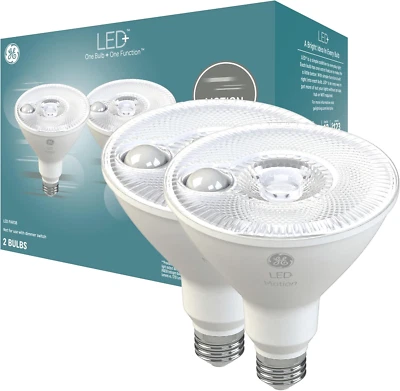 GE LED+ Sensor de Movimiento Bombillas LED, 15W, PAR38 Proyector de Seguridad Exterior, W Foto 1 de 4