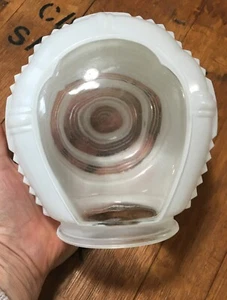 astronaut helmet vintage white glass porch light cover shade 6" X 6" X 4 1/2" ~ - Picture 1 of 9