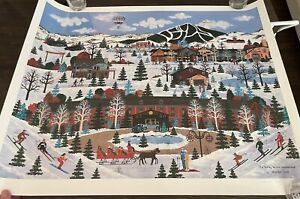 “Sun Valley Winter Wonderland” Limited Edition Lithography by Jane Wooster Scott