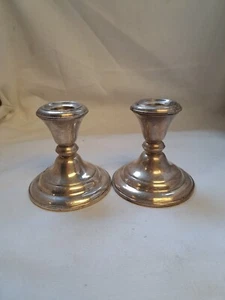 Revere Silver Smiths Sterling 625 Leuchter, verstärkt mit Zement - Bild 1 von 3