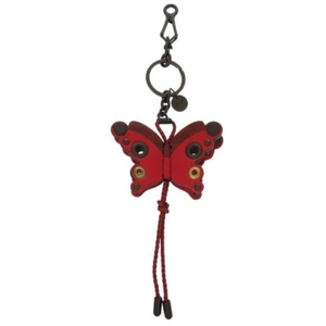 Bottega Veneta Butterfly Leather & Lizard Keychain Bag Charm – Red (547396) - Picture 1 of 3