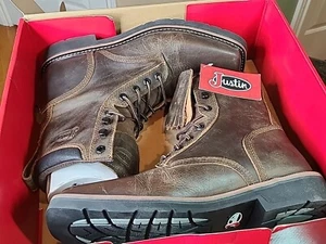 Justin Herren 11.5 EE SE681 Elektrischer Gefahrenschutz Eckige Zehe Spitze Arbeitsstiefel - Bild 1 von 15