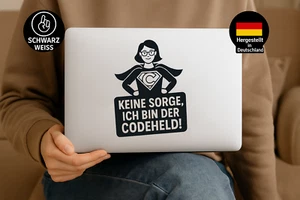 🦸💻 Autocollant vinyle « Ne vous inquiétez pas, je suis le héros du code » - 10x18 cm - Drôle - Photo 1/1