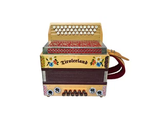 Steirische Harmonika G C F Tirolerland 3-reihig mit Koffer & neuen Riemen - Bild 1 von 11