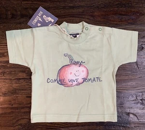 Jean Bourget Baby 6M Grafik T-Shirt Made in France Rouge Comme Une Tomate - Bild 1 von 4