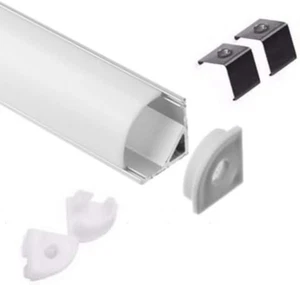 20 PCS X 1M LED V Style Aluminium Channel Profile Holder for LED Strip Light 1M - Picture 1 of 6