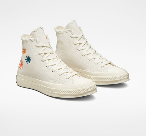 Converse Chuck 70 fiori ricamati Scarpe da ginnastica da donna crema