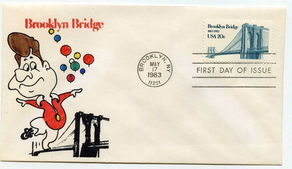 2041 Brooklyn Bridge, Animated by Ellis, FDC  - Image 1 of 1