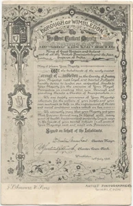 CKI 1905 Postkarte, Wimbledon Borough Charter of Incorporation Memorial - Bild 1 von 1