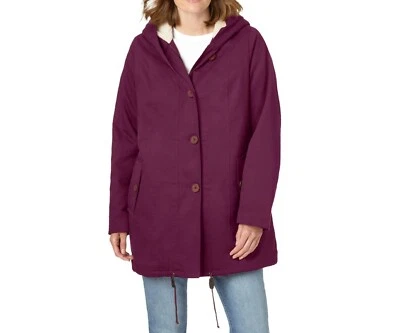 NUEVO Abrigo Chaqueta Mujer Within Mulberry Talla Grande 22W Beréber Forrado en Vellón Capucha Foto 1 de 4