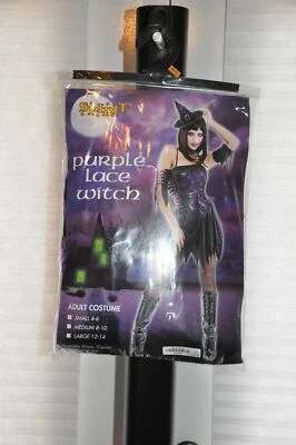 Womens Purple Lace Witch Halloween Costume Size Small 4-6 **NEW** - Image 1 of 4