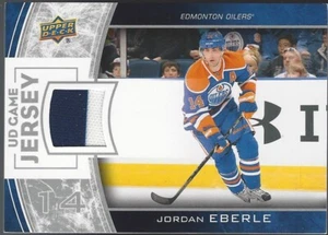 Jordan Eberle 2013-14 Upper Deck Series 1 Game Jersey GJJE Edmonton Oilers S1 - Picture 1 of 2