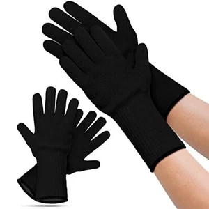 Oven Gloves Heat Resistant With Fingers BBQ Kitchen Non-Slip Cooking Mitts - Picture 1 of 5
