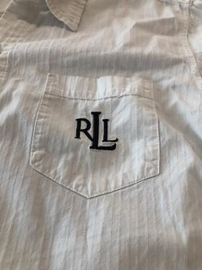 Ralph Lauren Polo Shirt Size XS Mens White Oxford Rolled Up Long Sleeve RLL - Picture 1 of 19
