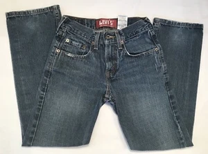 Levis 514 Boys Distressed Slim Straight Blue Jean Red Tab Sz 10 Reg 25 x 25 - Picture 1 of 12