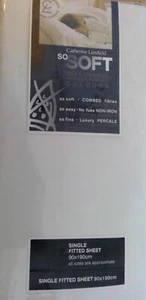 Catherine Lansfield So Soft, No Iron Percale Single Fitted Sheet Colours - Picture 1 of 3