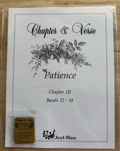 Just Nan KAPITEL & VERS Geduld Kap. III Kreuzstichkarte mit Verzierungen - Bild 1 von 3