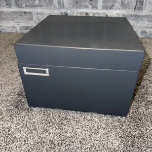 Vintage Index Card File Cabinet Cards Gray Steelmaster Single Top Open USA -7978 - Picture 1 of 7