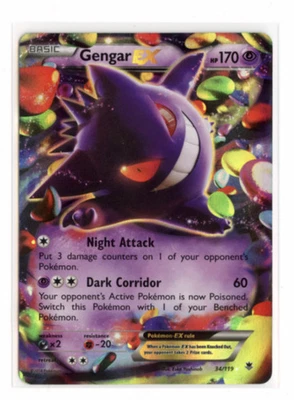 Gengar EX 34/119 Ultra Rare Holo XY - Phantom Forces Pokemon TCG - Image 1 of 2