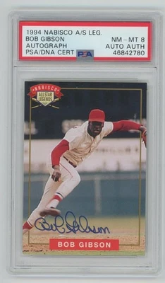 Bob Gibson Signed 1994 Nabisco Auto PSA/DNA certified - Image 1 of 2