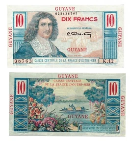 u Reproduktion Schein Französisch Guayana 1 Franken Francs 1947 Pick #20 11 - Bild 1 von 1