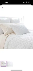 Pinecone Hill Annie Selkie Silken Coverlet. King Sz White - Picture 1 of 5