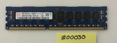 Hynix 4GB 2Rx8 DDR3-1600 PC3-12800R Server Memory RAM HMT351R7CFR8C-PB - Image 1 of 2