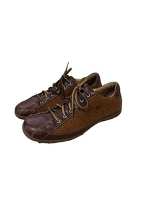 Scarpe Oxford donna 10 Born Hawkeye bicolore pelle marrone comode casual W0578 - Foto 1 di 7