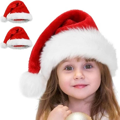 MARKENLOS Weihnachtsmütze Rot,Nikolausmütze Rot für Weihnachten,Erwachsene & Kinder Unisex