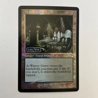 MTG Watery Grave *FOIL SERIALIZED* #46/500 Ravnica Remastered MT/NM Free Ship - Image 1 of 3