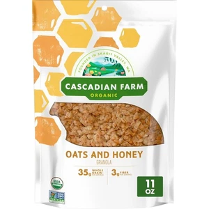Cascadian Farm Bio Granola, Hafer und Honig Müsli, wiederverschließbarer Beutel, 11 Unzen - Bild 1 von 9
