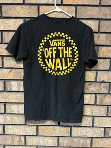 VANS Shirt Mens Medium Off the Wall Black Basic Logo S/S - Picture 1 of 7
