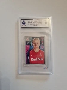 2019 Topps UCL Stickers UEFA Erling Braut Haaland PSA 9 come nuovo RC Rookie Card #419 - Foto 1 di 4