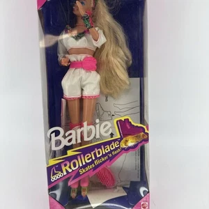 1991 Mattel Barbie Rollerblade Puppe Flicker N Flash Skates #2214 NRFB - Bild 1 von 6