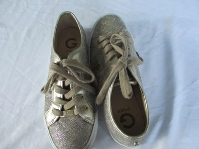Zapatillas Mujer GGBacker3 G By Guess Dorado Bling Talla 8 1/2 Muy Buen Estado Foto 1 de 4