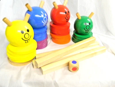 Caterpillar Race Game Wooden XXL SELECTA RARE Garden Nursery Party New - Image 1 of 4