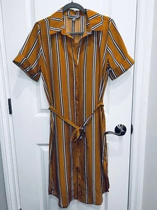 Bailey Blue Woman’s Button Down Belted Shirt Dress Size Large - Picture 1 of 6