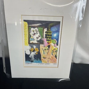 Nelson de la Nuez Picassos Frauen 1995 Passepartoutdruck, signiert/betitelt 8" x 10" - Bild 1 von 3