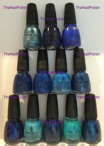 China Glaze Nail Polish BLUE Collection Please Choose Your Favorite Lacquer