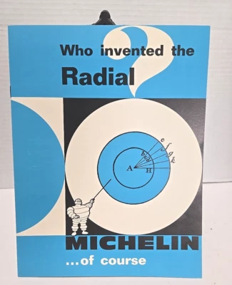 Folleto de neumáticos Michelin vintage "¿Quién inventó el radial?" 16 Pgs Tot años 60 Foto 1 de 4
