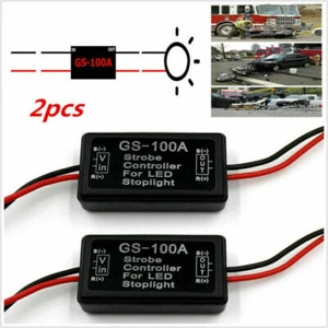 2× GS-100A Car Truck LED Brake Stop Light Flash Strobe Controller Flasher Module - Picture 1 of 9