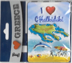 Calamita frigo ricordo Grecia Calcidica 9,5 cm x 6,5 cm - Foto 1 di 1
