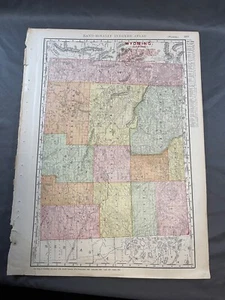 Antique Original Lot of (6) NC, VA,  WY, ID, GA State Maps Early 1900's - Picture 1 of 22