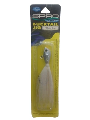 Plantilla Spro Prime Bucktail blanca 1 oz 5" pulgadas Minnow Gamakatsu ganchos  Foto 1 de 3