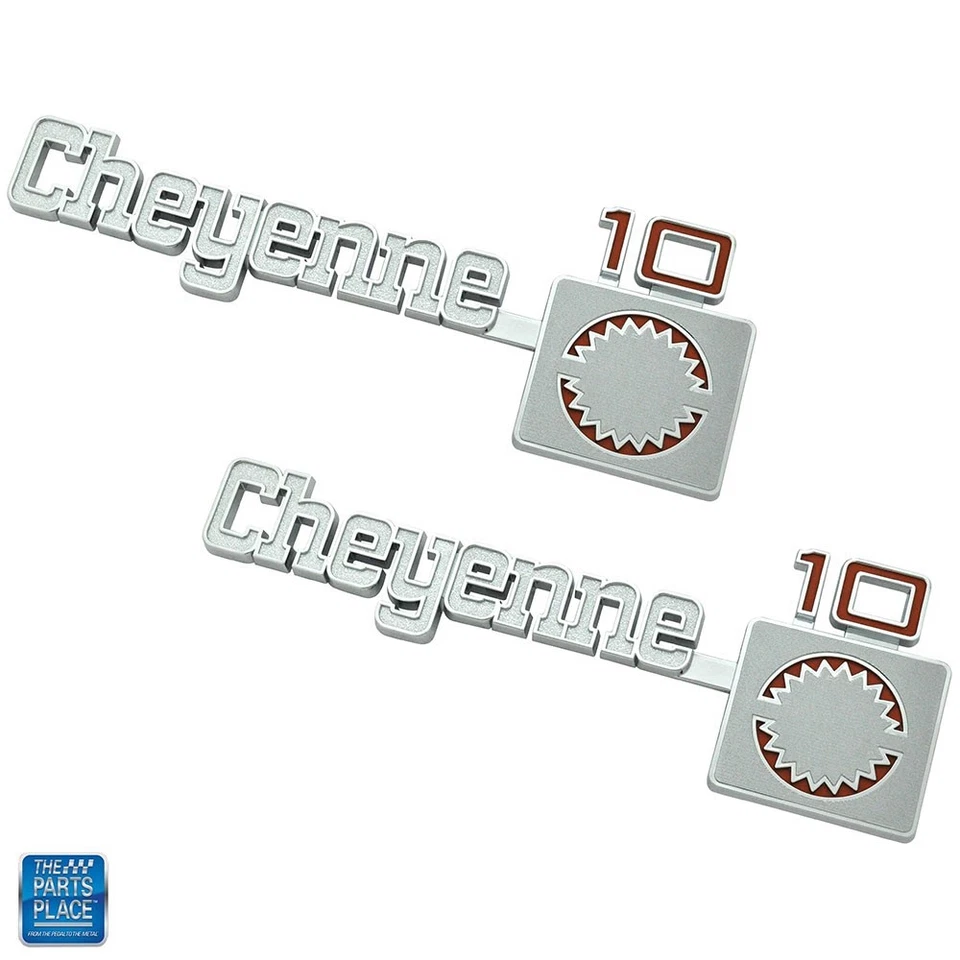 Camión GM Chevy Cheyenne 1975-1980 10 1/2 toneladas emblema guardabarros delantero GM 14016636 PR Foto 1 de 1